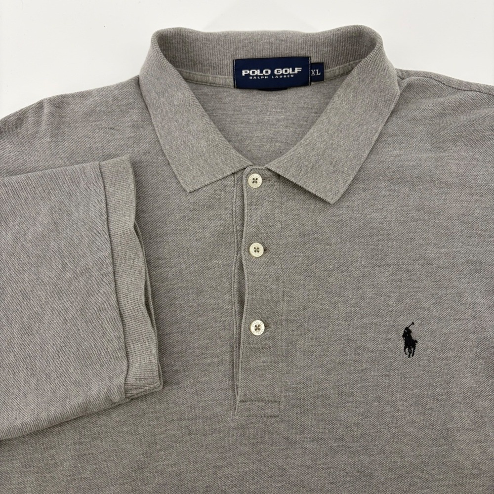 Polo Golf Ralph Lauren Mens XL Gray Polo Shirt Short Sleeve Golf Casual - Picture 1 of 9
